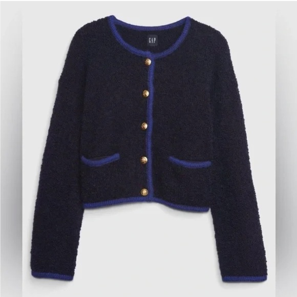 GAP Dark Blue Sweater with Gold Accents